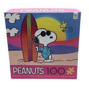 Peanuts 100-Piece Puzzle Featuring Snoopy & Woodstock Surfing Age 5+  15" x 11"